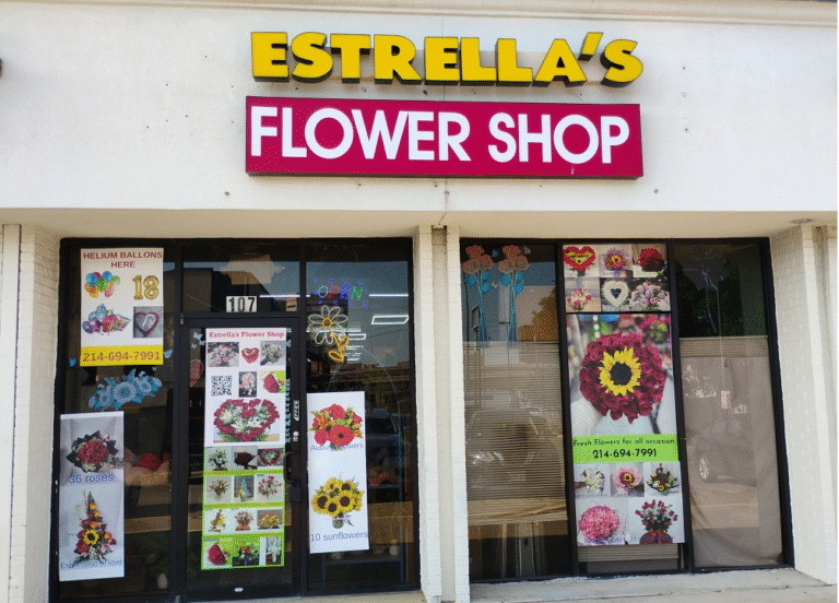 Estrella's flower shop front store.