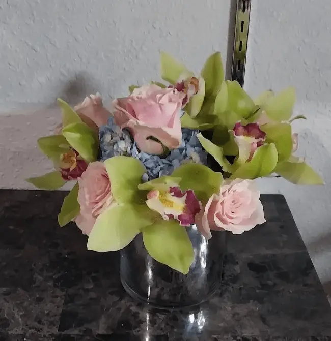 exotic orchids and roses