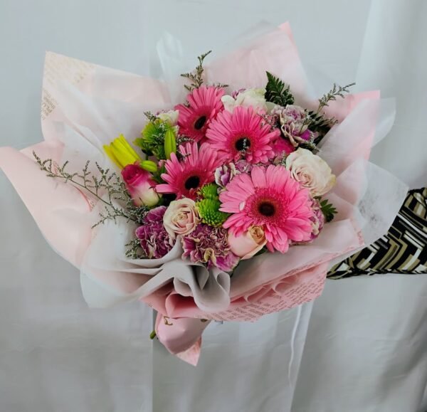 Happiness & joy. Happiness & joy, flowers wrapped in paper.