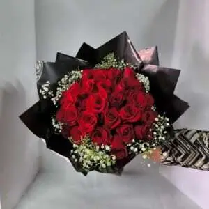 36 Roses. Ramo buchon style