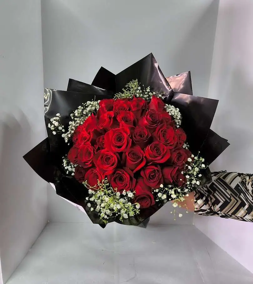 36 Roses. Ramo buchon style