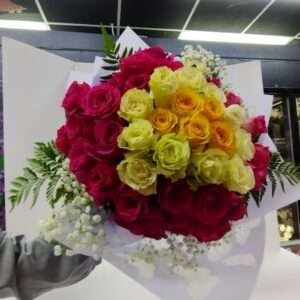 Mix color fifty roses