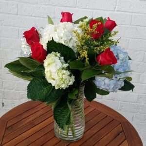 Hydrangeas and 6 rubies.