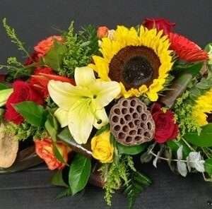 Beautiful center piece at Estrella's Flower shop