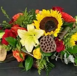 Beautiful center piece at Estrella's Flower shop