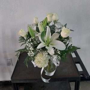 White pure love flowers