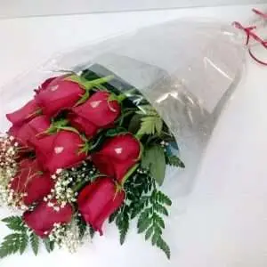 12 Roses. (No vase)