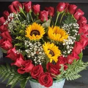 Heart with Sunflowers