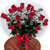 24 Roses in a vase. Long stem premium roses
