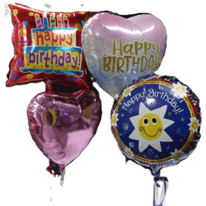 4 Birthday balloons with helium