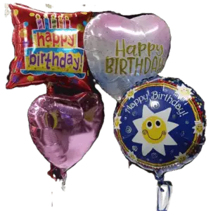 4 Birthday balloons with helium