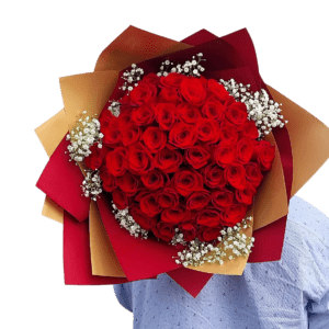 Fifty long stem premium Roses.