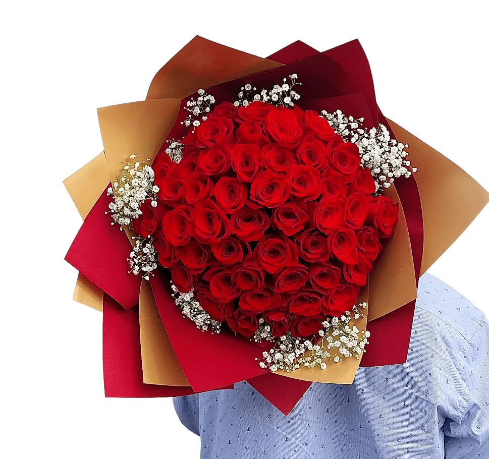 Fifty long stem premium Roses.