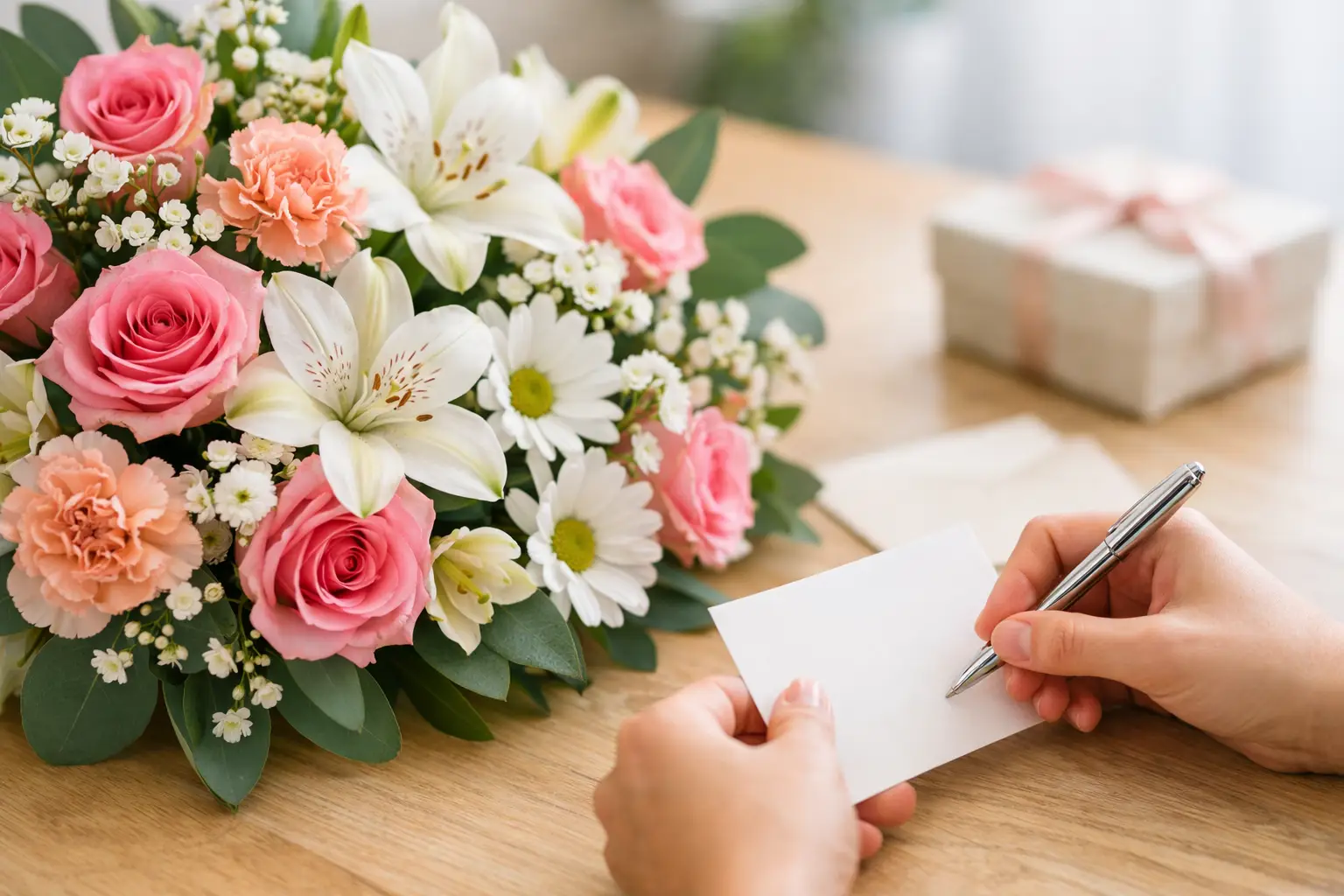 What to Write in a Card Message With Your Flower Delivery