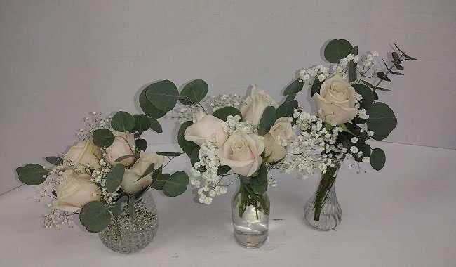 3 Vases flowers package