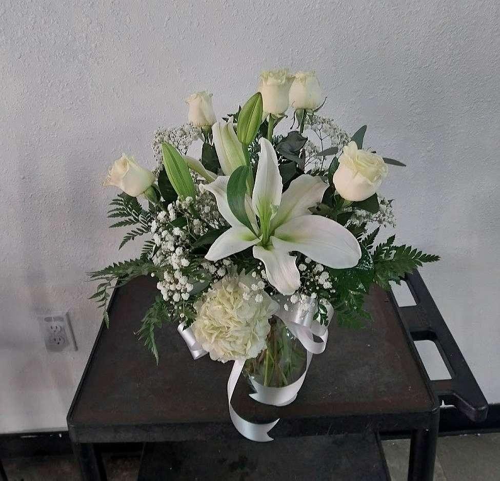 White pure love flowers